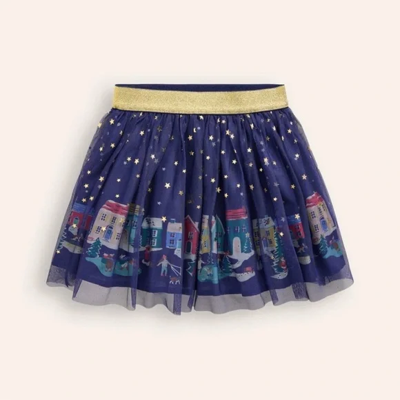 Mini Boden Starry Night Holiday Skirt - Picture 1 of 7